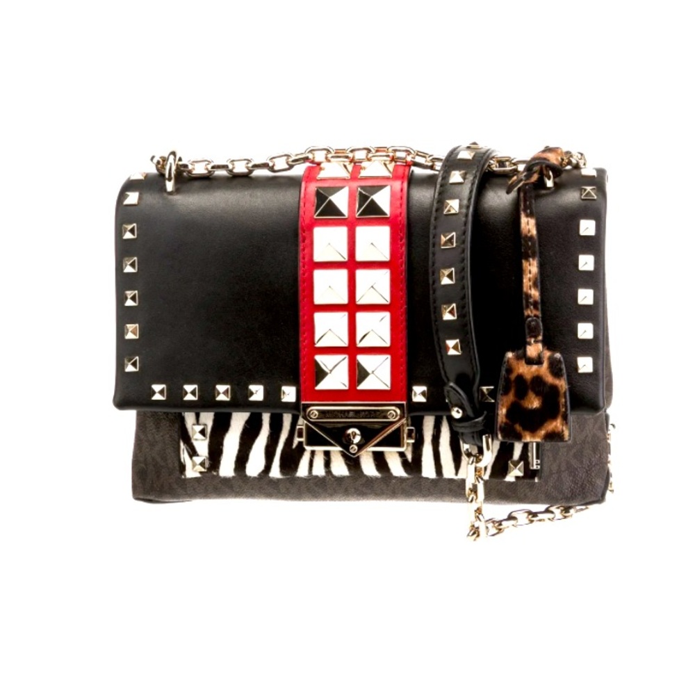 Michael Kors Leather Studded Crossbody Purse